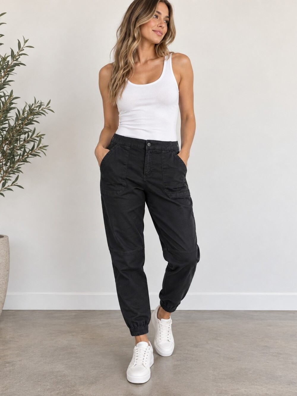 DU/ER Black Utility Jogger Pants